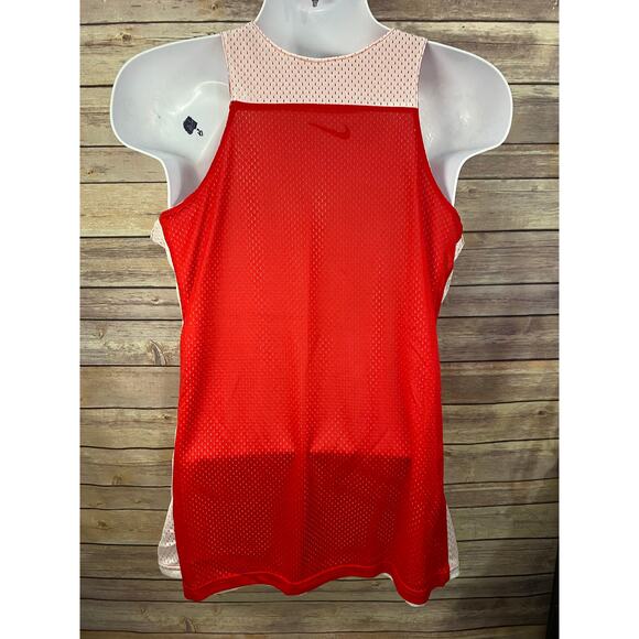 NIKE Team Reversible Tank Top Jersey Size Large Red White Vintage 90s Men's - Picture 4 of 9